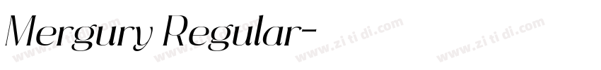 Mergury Regular字体转换